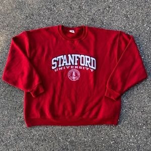 Vintage Stanford University Crewneck Sweatshirt Made in USA Embroidered Spell